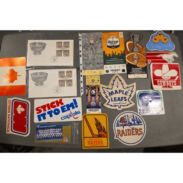 Variety Of Stickers & Patches For Sports Teams Young & Old