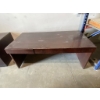 Image 1 : Mahogany Wooden Desk with Three Drawers and Storage Features