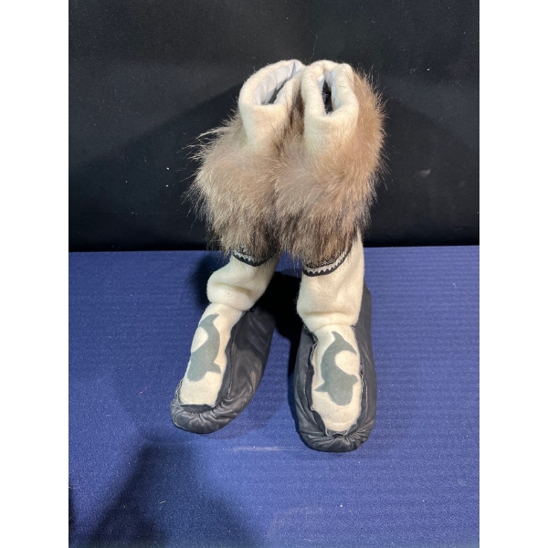 Hand Crafted Mukluks made of Seal and Bear