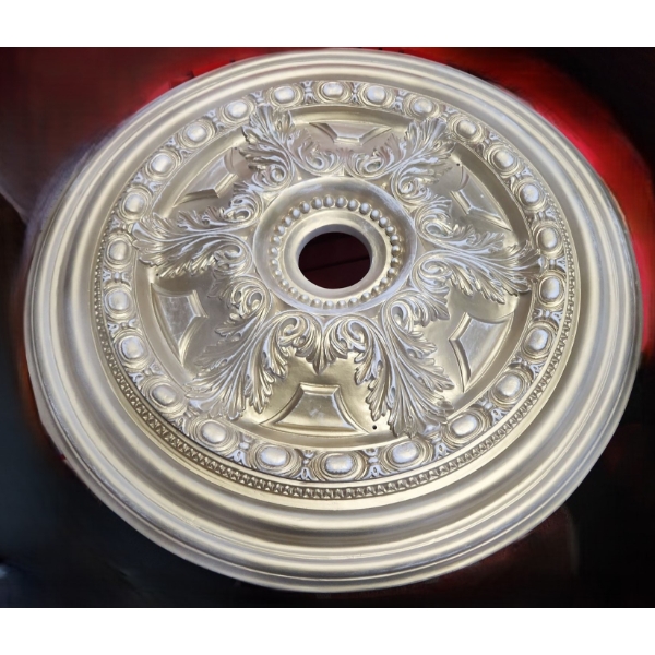 Ceiling Light Medallion 32 Diameter, Has Been Lightly Painted with Gold Finish