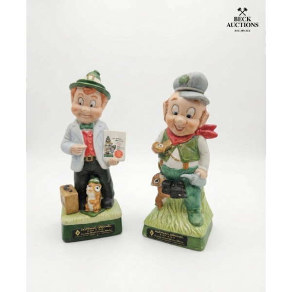 Vintage Ceramic Mini-Decanters From The Hoffman Mr. Lucky Series 