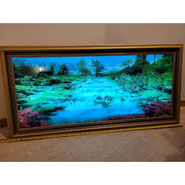 Vintage Waterfall Wall Decor w/ Vision & Sound Enhancements 38.5x24