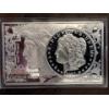 United States 1 Dollar MORGAN 100th Anniversary 2 Oz Bar incl. 1 Oz Silver Coin 1$ USA 2021 Proof