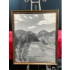 Image 1 : Unsigned Grayscale Mountain Photograph 20Wx24H