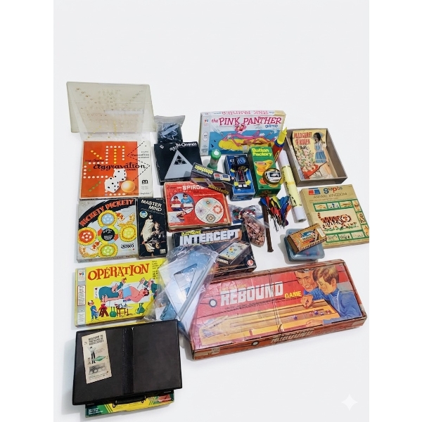 Vintage Board Games, Toys, and Ephemera
