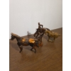 Image 5 : Bronze Tone & Marble Horse Statues