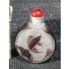 Image 5 : Wang Xisan Ji School Reverse Painting of Black Fish Snuff Bottle