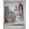 Image 2 : Old City Drawing, Unframed, Signature Illegible 9.5 X 13 