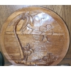 Image 4 : Small Decor Including: Porcelain Vase w/ Flowers 8 T, Wooden Hawaii Plate 8" Diameter and More!
