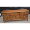 Image 1 : Vintage Mid-Century Wooden Dresser with Attachable Mirror and nightstands