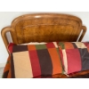Image 4 : Wooden Queen Sized Headboard w/ Multicolored Striped Comforter & Pillows
