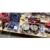 Image 1 : Utility Table w/ Craftsman Router, Milwaukee Sawzall, Drills, Pump, Roofing Nailer and More! (3)
