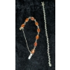 Image 1 : Stamped Sterling Ladies Bracelets - 1 Has Amber Stones & more
