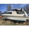 Image 1 :  Cabin Cruiser Boat Needs Restored great frame & Tandem axel trailer 