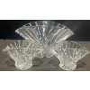 Image 1 : Three Clear Cut Glass Fan-Shaped Bowls