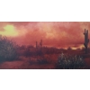 Image 2 : Print of Cactus in Desert 36 X 24, Paint on Canvas 