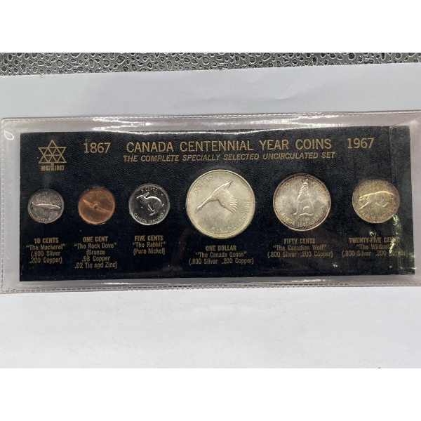 1867 Canada Centennial Year Coins 80% Silver 43g 
