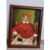Image 1 : Don K. Canine Scholar Oil on Canvas 15x18