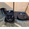 Image 1 : Royal Prestige Black Dinnerware Set: Plates, Mugs, Bowls- 8 Setting