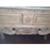 Image 3 : Wood and  Marble Console Table 54 W, 22 D, 36 T 