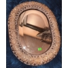 Image 7 : Decorative Wall Group: Ornate Frame, Painted Shutter, Wire Baskets, Mirror, Faux Fur Rug