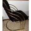 Image 3 : 6 Retro Brass Upholstered Dining Chairs 30T