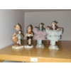 Figurines- Hummell X2 Little Helper and School Boy and German Dresdan Lace Dancers X2