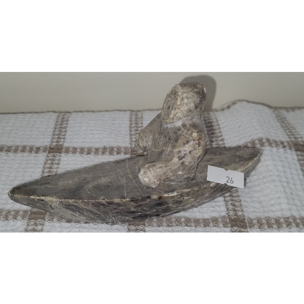Soapstone Kayaker 6 W, 1.5 D, 3.5 T 