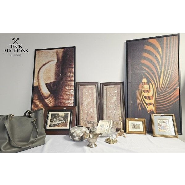  Collection Of Framed Art And Decorative Objects. 
