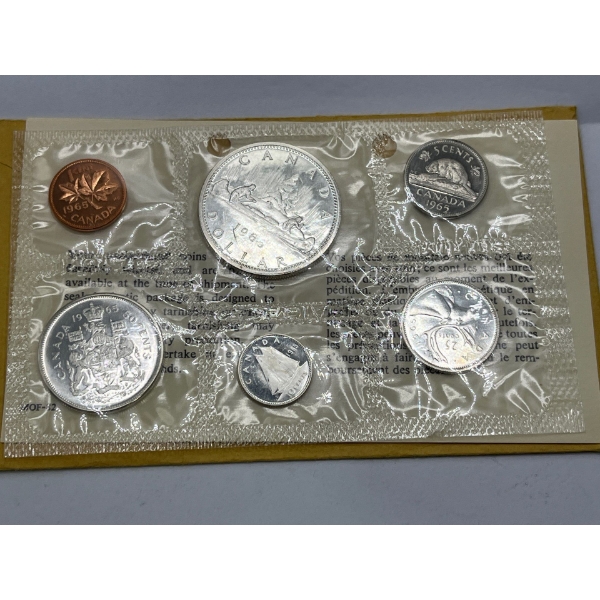 1965 Canadian Uncirculated Coin Set 43g 80% Silver