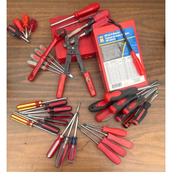 Hand Tool Variety - Drivers PLiers O rings & More