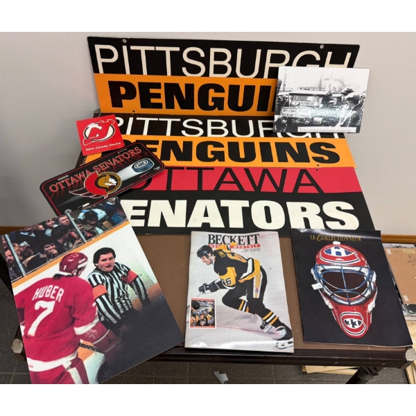 Hockey Memorabilia Featuring NHL Teams and Historical Items