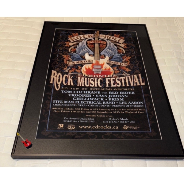 Rock N Roll Rock Music Festival Framed Poster-2017  21x33"tall