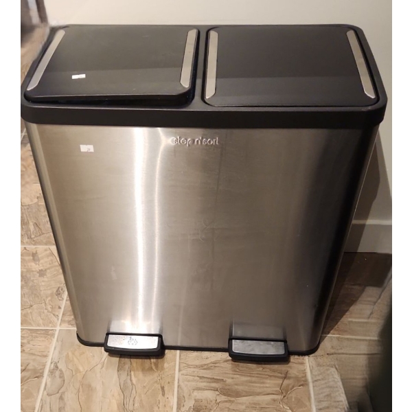 Step N' Sort Dual Compartment Garbage Can for Recycling and Waste 23.5 W, 13 D, 25 T 