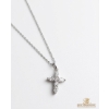 Image 4 : Sterling Silver 925 Diamond Cross Necklace 2.40g