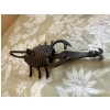 Image 1 : Vintage push scorpion lock functional antique brass pad lock with key