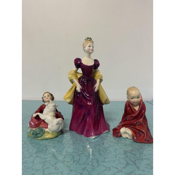 Royal Doulton "Home Again", Royal Doulton "Loretta", and Royal Doulton "The Little Pig"