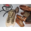 Image 2 : Sphinx Marble Base, Brass 9 W, 4 T and Other Assorted Home Decor 