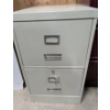 Image 2 : Two Metal Filing Cabinets: One 4-Drawer Burgundy and One 2-Drawer Gray