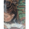 Image 3 : Framed Needlepoint Artwork of Girl with Doll in Gold-Tone Frame