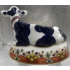 Image 2 : Gorgeous English Royal Crown Derby Bone China Friesian Cow 'Buttercup' Figurine - 6In Long 