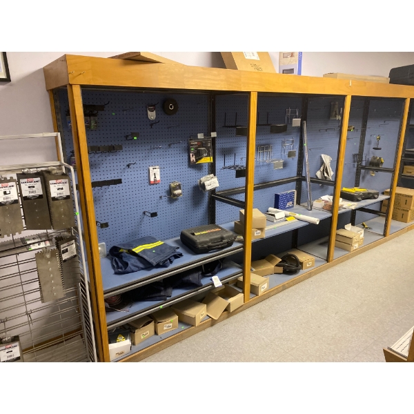 Large Wall-Mounted Disassembling Shelf Unit With Contents Included 22ft x 6.5ft 2ft