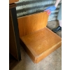 Image 2 : 2 Wall Mounted Teak Side Tables with Drawers 21"L x 16.5"w x 17.5"D