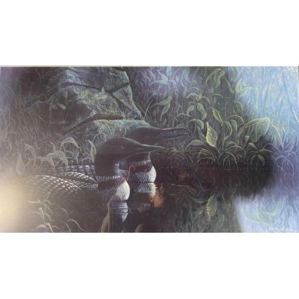 Loons by Rod Tribiger Print (20.75" x 16" Inches Before Frame)