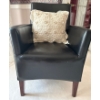 Image 1 : Pair of Vegan Leather Accent Chairs - Damaged See Photo 31T
