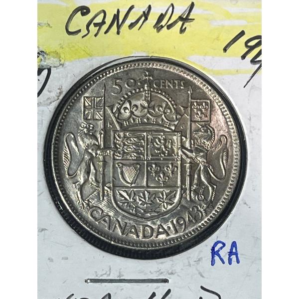 1943 Silver 50 Cent Coin