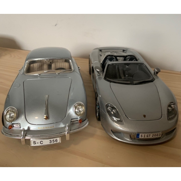 Durango Porsche 356 B Scale 1/18 & Maisto Porsche Carrera GT Scale 1/18