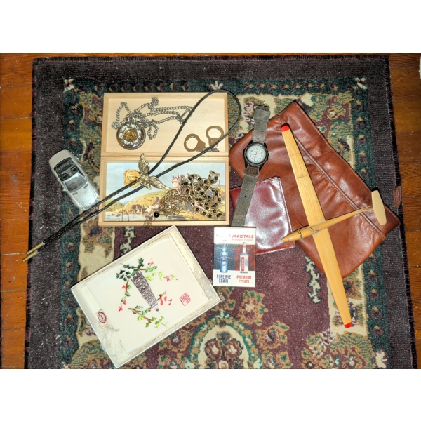 Junk Drawer Jems - Cowboy Necktie Chronological Pocket Watch New Asian Tapestry & more