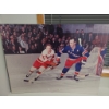 Image 1 : Vintage-Style 40x30 Hockey Action Photo Featuring Classic NHL Teams