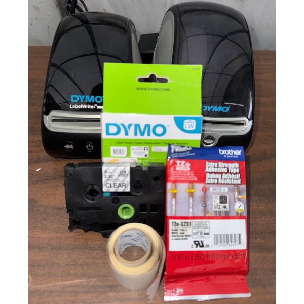 2 DYMO LabelWriter 550s w/ Accessories